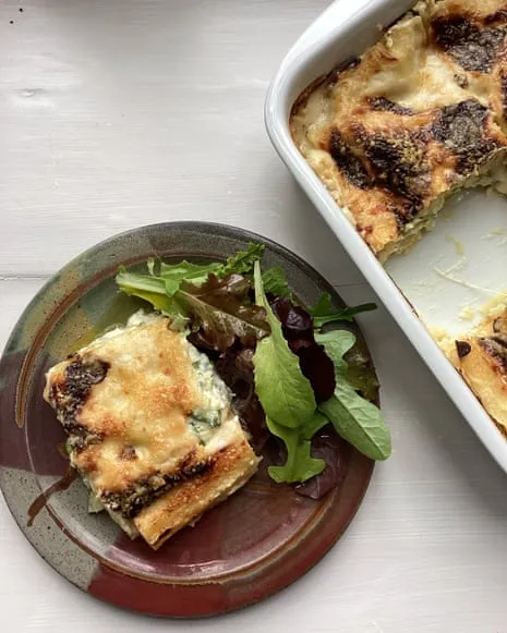 An Inspired Dish for Layered Pasta with Zucchini and A Trio of Cheeses
